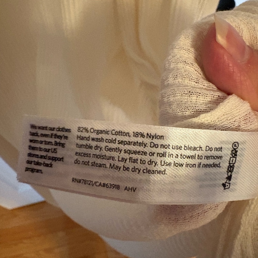 Eileen Fisher Cream Organic Cotton Blend Top - Picture 4 of 7